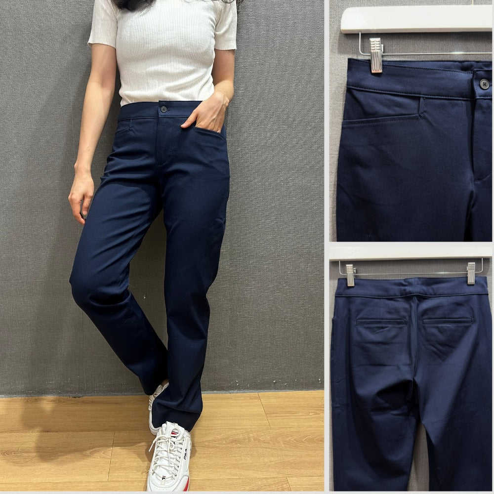 Celana Panjang Straight Wanita Midrise (ISG06 STRAIGHT TWILL NAVY)