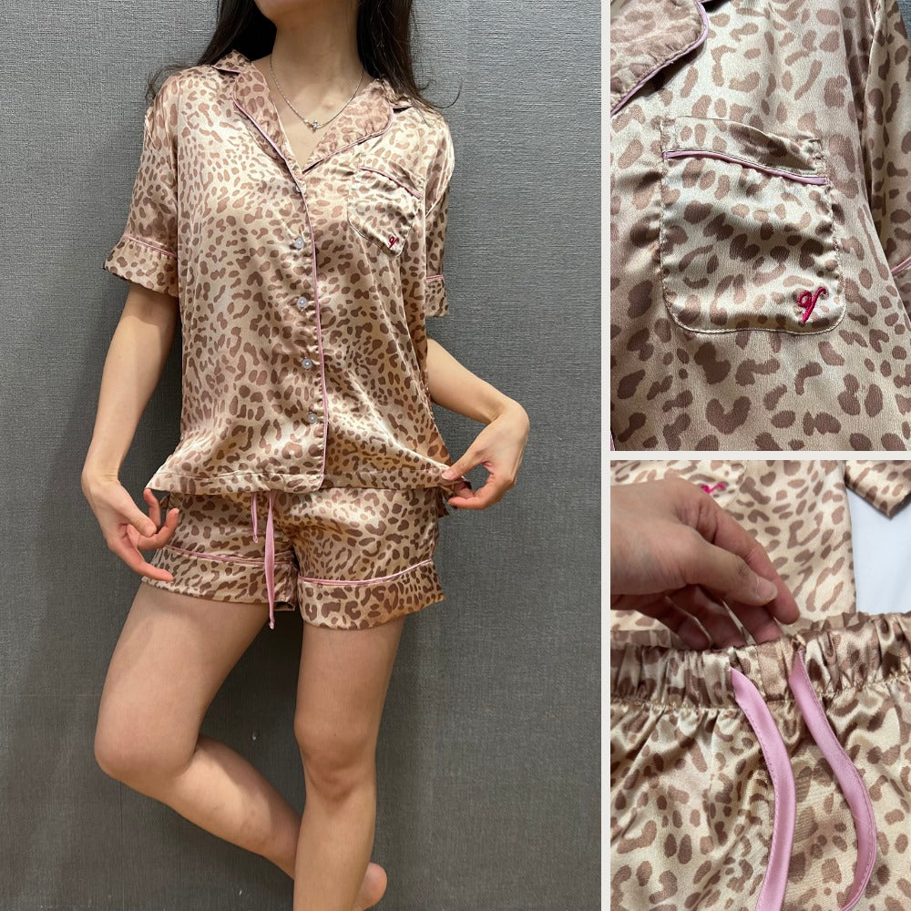 Set Piyama Wanita Lengan Pendek Soft Silk (VS18 SILK LEO-SET SHORT)