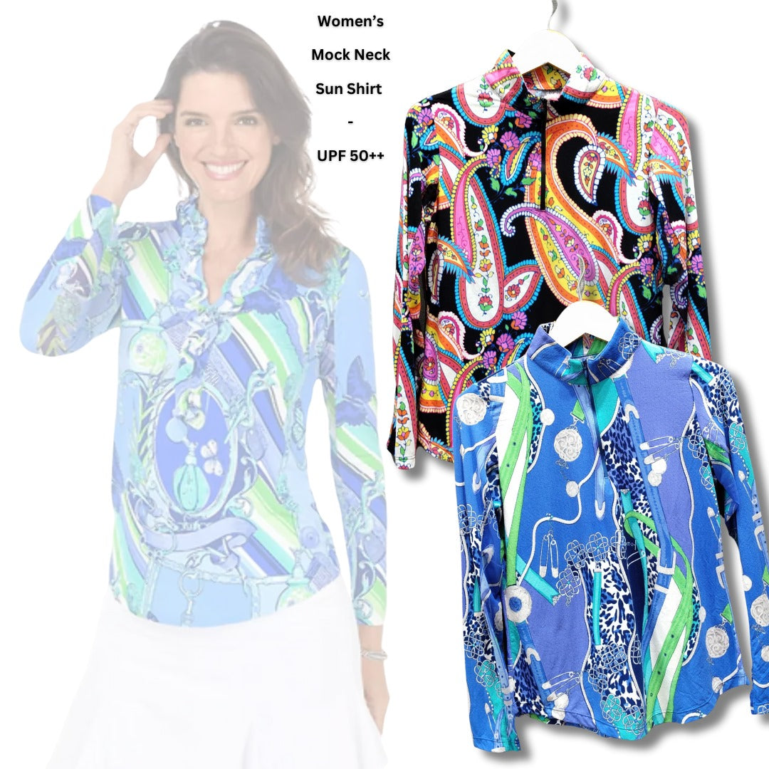 Atasan Kemeja Wanita Lengan Panjang Kerah Tinggi Halfzip (GTX18 HALFMOCK SHIRT)