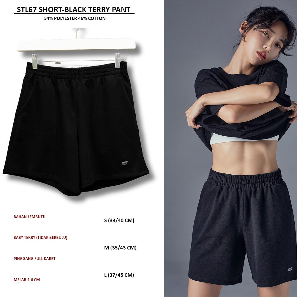 Celana Pendek Santai Wanita Bahan Terry (STL67 SHORT TERRY PANT)