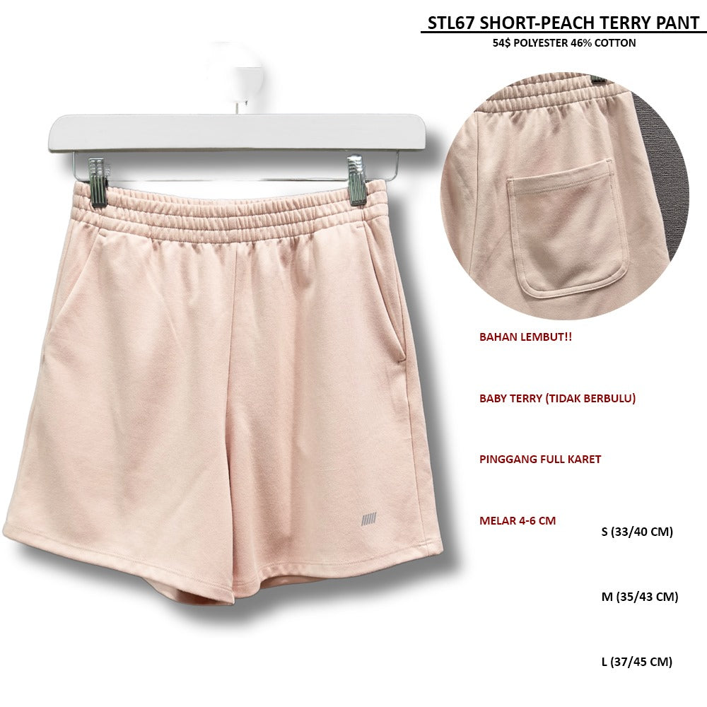 Celana Pendek Santai Wanita Bahan Terry (STL67 SHORT TERRY PANT)
