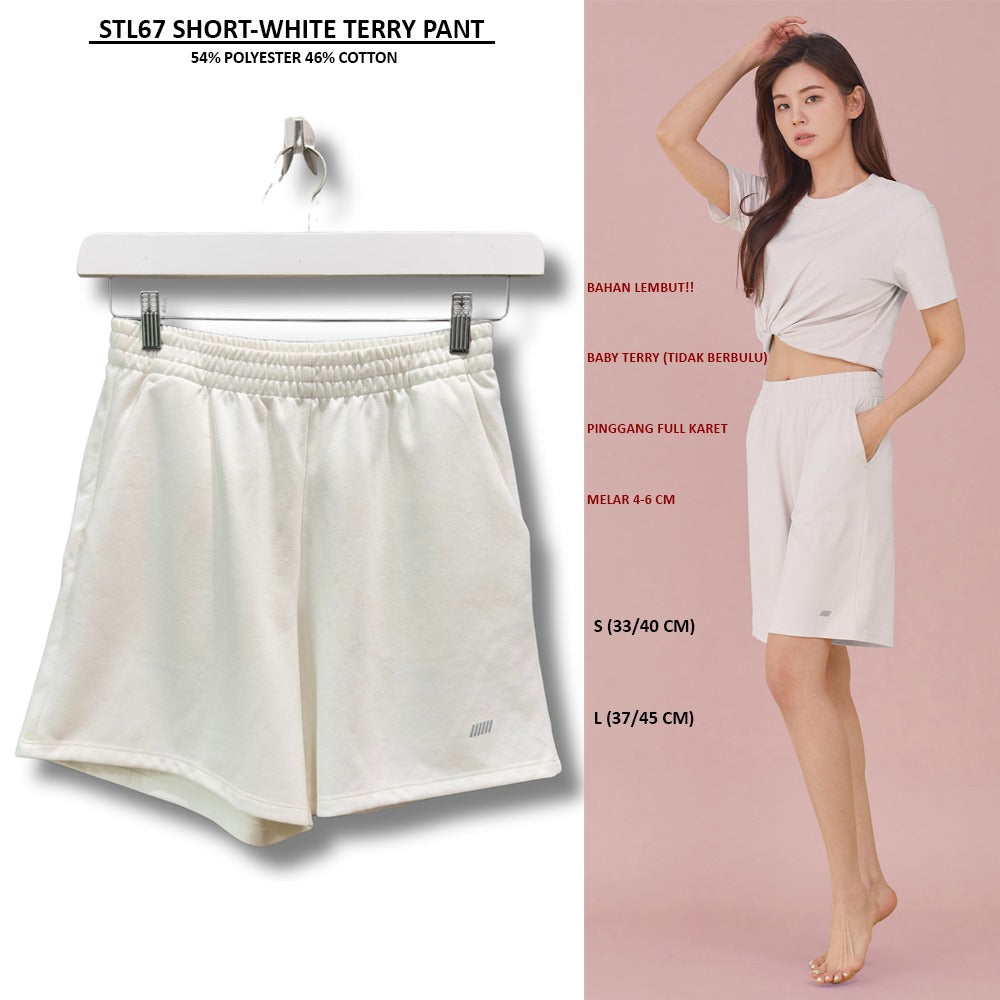 Celana Pendek Santai Wanita Bahan Terry (STL67 SHORT TERRY PANT)