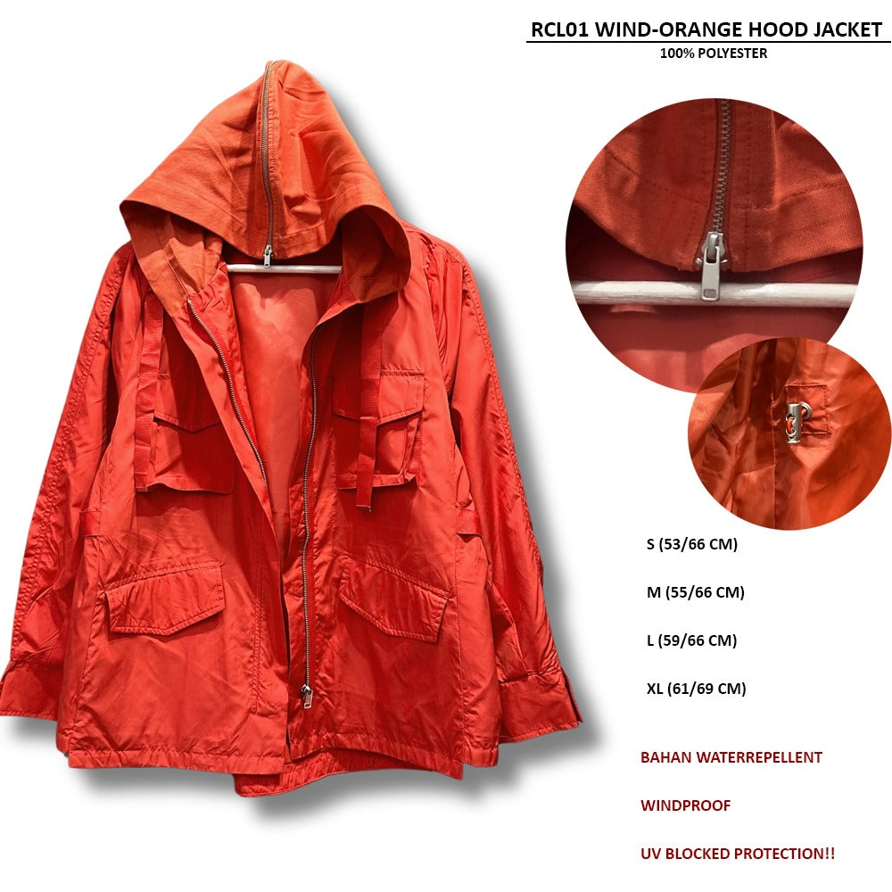 Jacket Wanita Utility Windproof & Waterrepellent (RCL01 WIND HOOD JACKET)