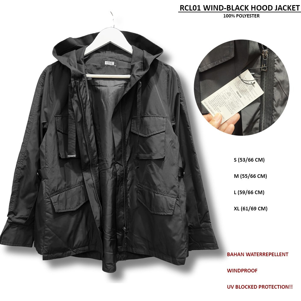 Jacket Wanita Utility Windproof & Waterrepellent (RCL01 WIND HOOD JACKET)