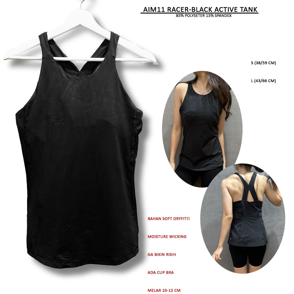 Atasan Tanktop Olahraga Wanita Soft Dryfit (AIM11 RACER ACTIVE TANK)