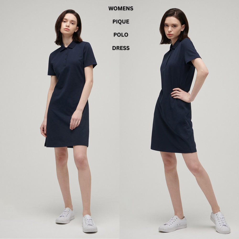 Dress Mini Polo Wanita Lengan Pendek (MNS01 PIQUE-NAVY POLO DR)