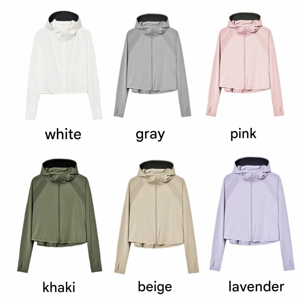 Jacket UV Wanita Lengan Panjang Waterrepellent (J06 VINYL UV JACKET)