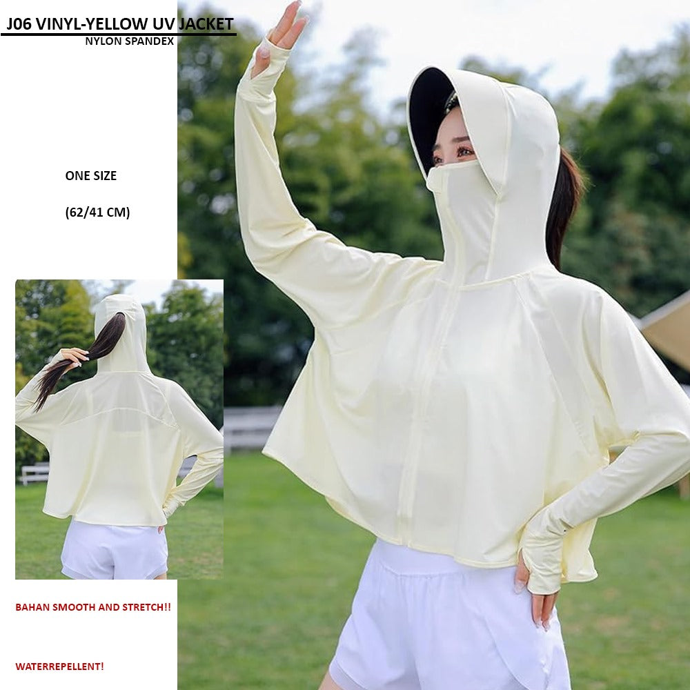 Jacket UV Wanita Lengan Panjang Waterrepellent (J06 VINYL UV JACKET)