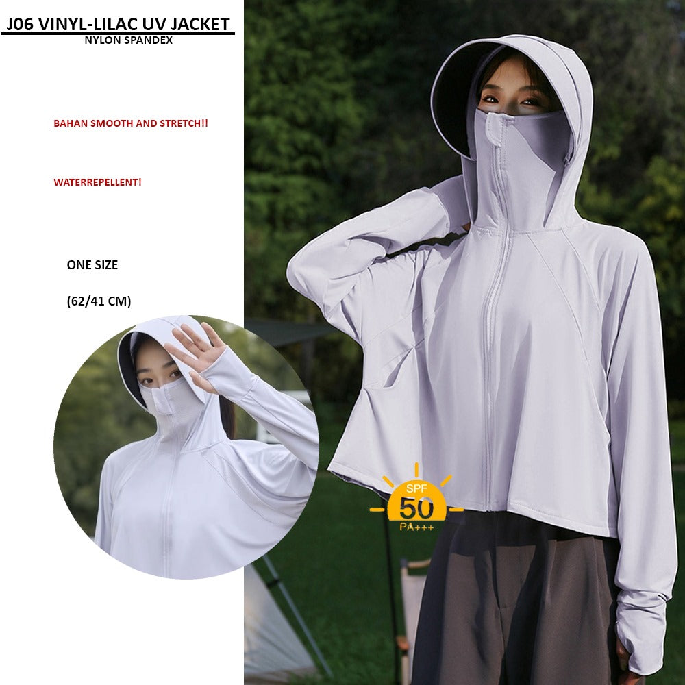 Jacket UV Wanita Lengan Panjang Waterrepellent (J06 VINYL UV JACKET)