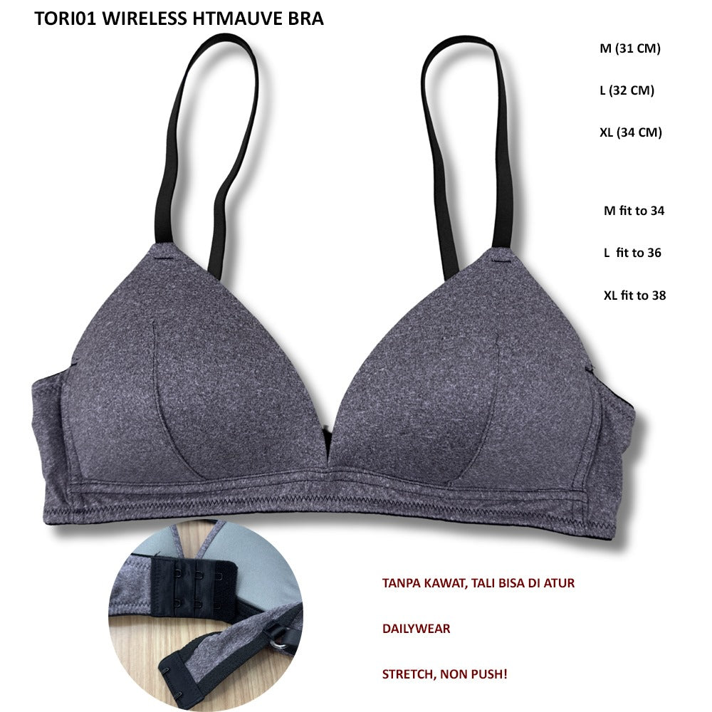 Pakaian Dalam Wanita Stretch Non Push (TORI01WIRELESS BRA)