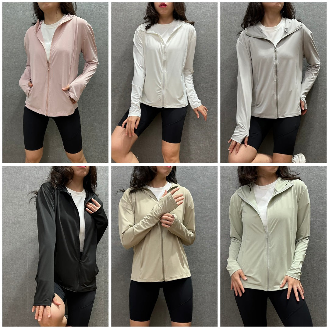 Jacket Wanita Lengan Panjang Stretch Waterepellent (J09 UV HOOD JACKET)