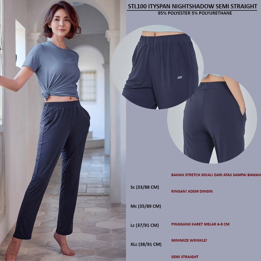 Celana Panjang Wanita Stretch (STL100 ITYSPAN SEMI STRAIGHT)