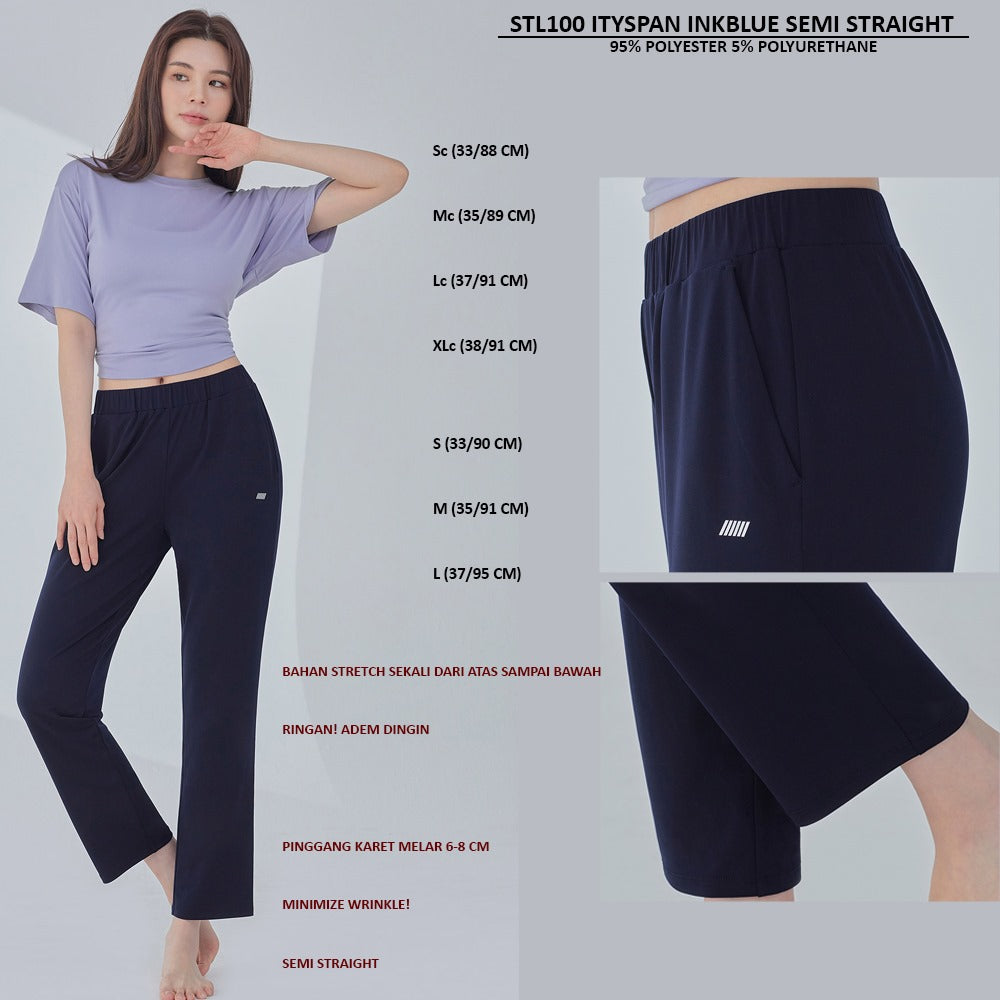 Celana Panjang Wanita Stretch (STL100 ITYSPAN SEMI STRAIGHT)