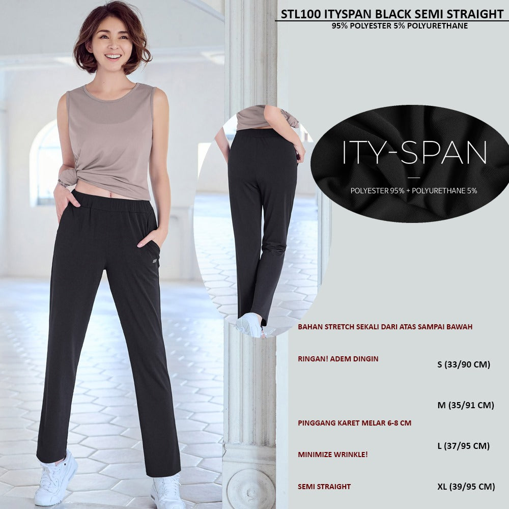 Celana Panjang Wanita Stretch (STL100 ITYSPAN SEMI STRAIGHT)