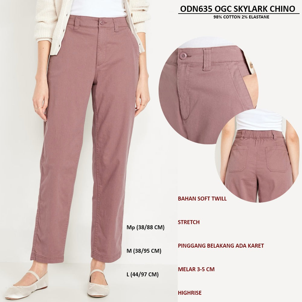Celana Panjang Chino Wanita Highwaist (ODN635 OCG CHINO PANTS)