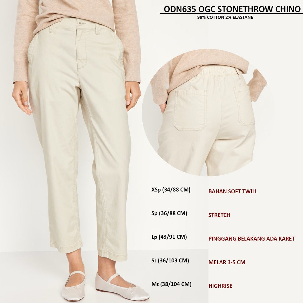 Celana Panjang Chino Wanita Highwaist (ODN635 OCG CHINO PANTS)