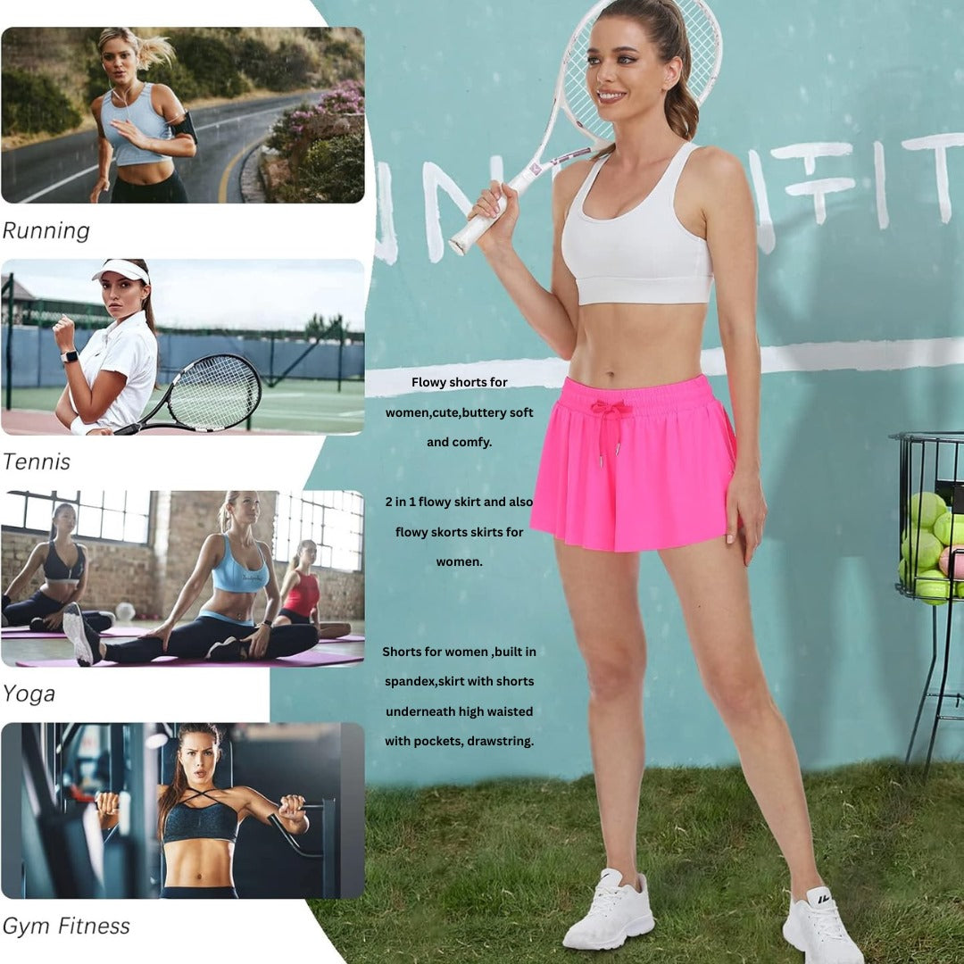 Celana Pendek Wanita Stretch (HRM01 FLOWY ATHLETIC SHORT)