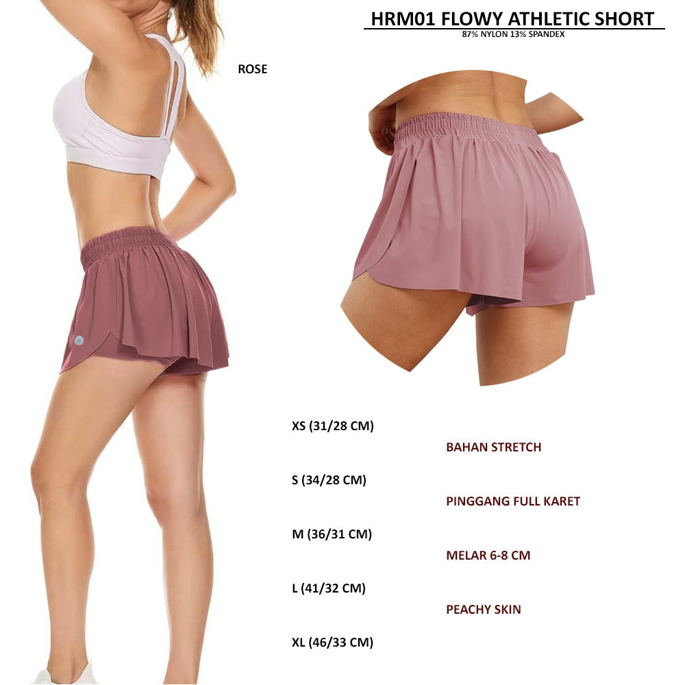 Celana Pendek Wanita Stretch (HRM01 FLOWY ATHLETIC SHORT)