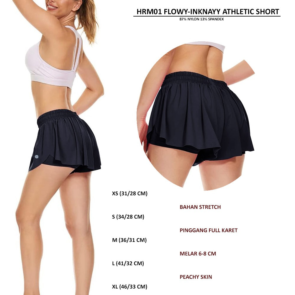 Celana Pendek Wanita Stretch (HRM01 FLOWY ATHLETIC SHORT)