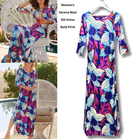 Dress Maxi Wanita Lengan Panjang (SFS01 SERENA-FLORAL MAXI DR)