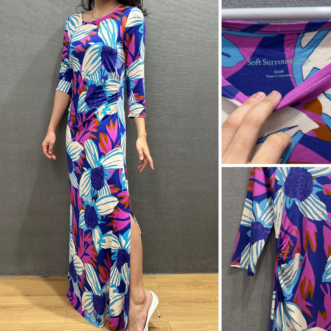 Dress Maxi Wanita Lengan Panjang (SFS01 SERENA-FLORAL MAXI DR)