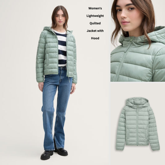 Jacket Wanita Windproof Lightweight (TTL34 PUFFER HOODIE)