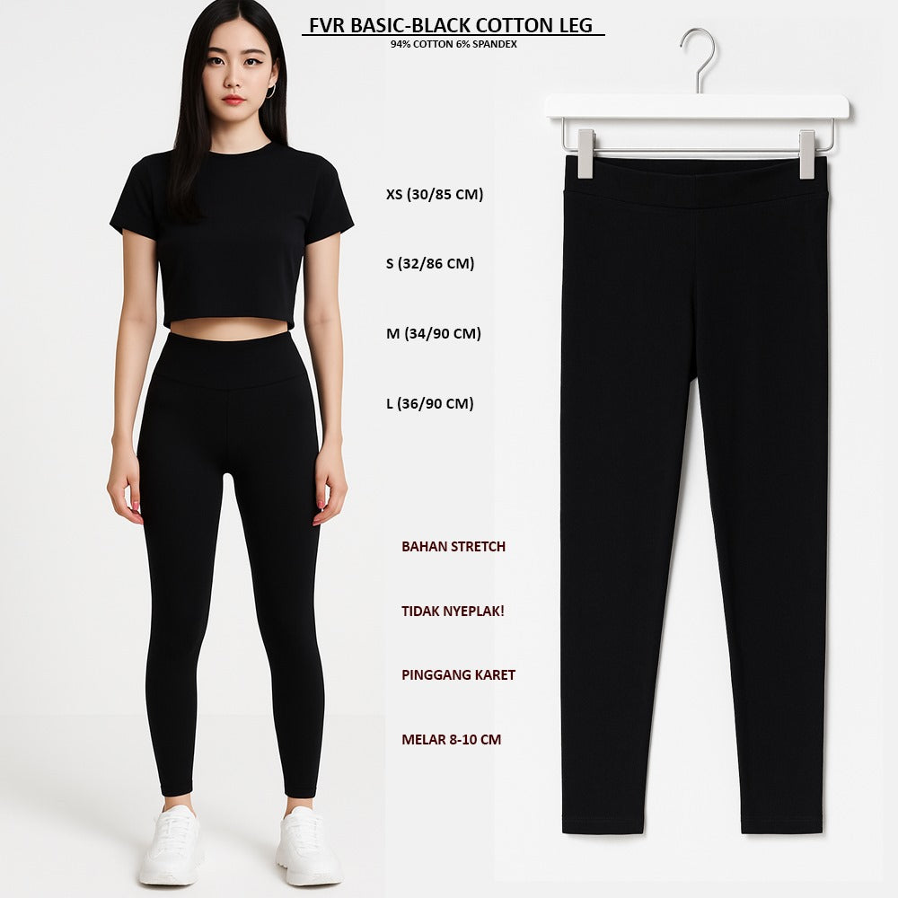Celana Panjang Legging Wanita Basic (FVR BASIC LEGGING)