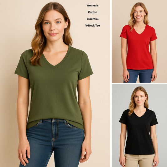 Koas Wanita Lengan Pendek Thick Cotton (JB05 ESSENTIAL TEE)