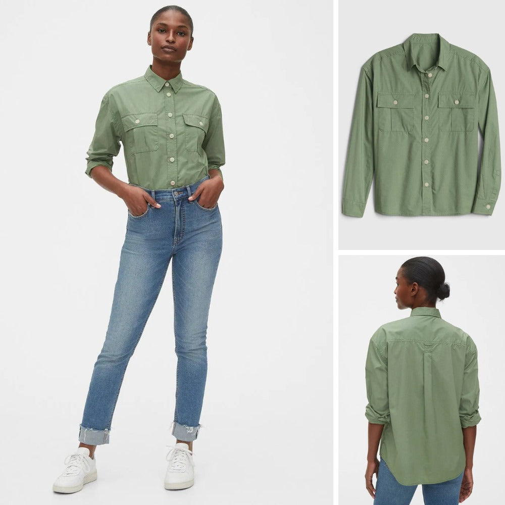 Kemeja Wanita Lengan Panjang Cotton Weave (GPS400 CAMP TWIG SHIRT)