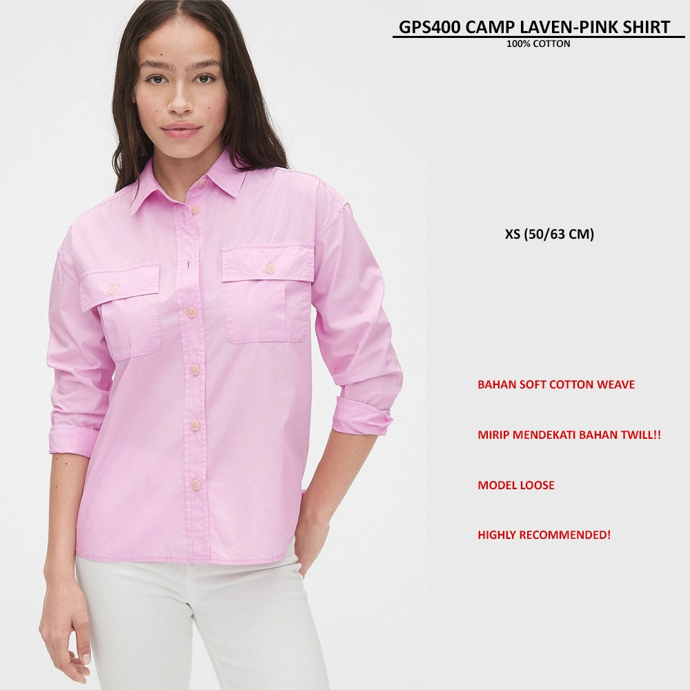 Kemeja Wanita Lengan Panjang Cotton Weave (GPS400 CAMP TWIG SHIRT)
