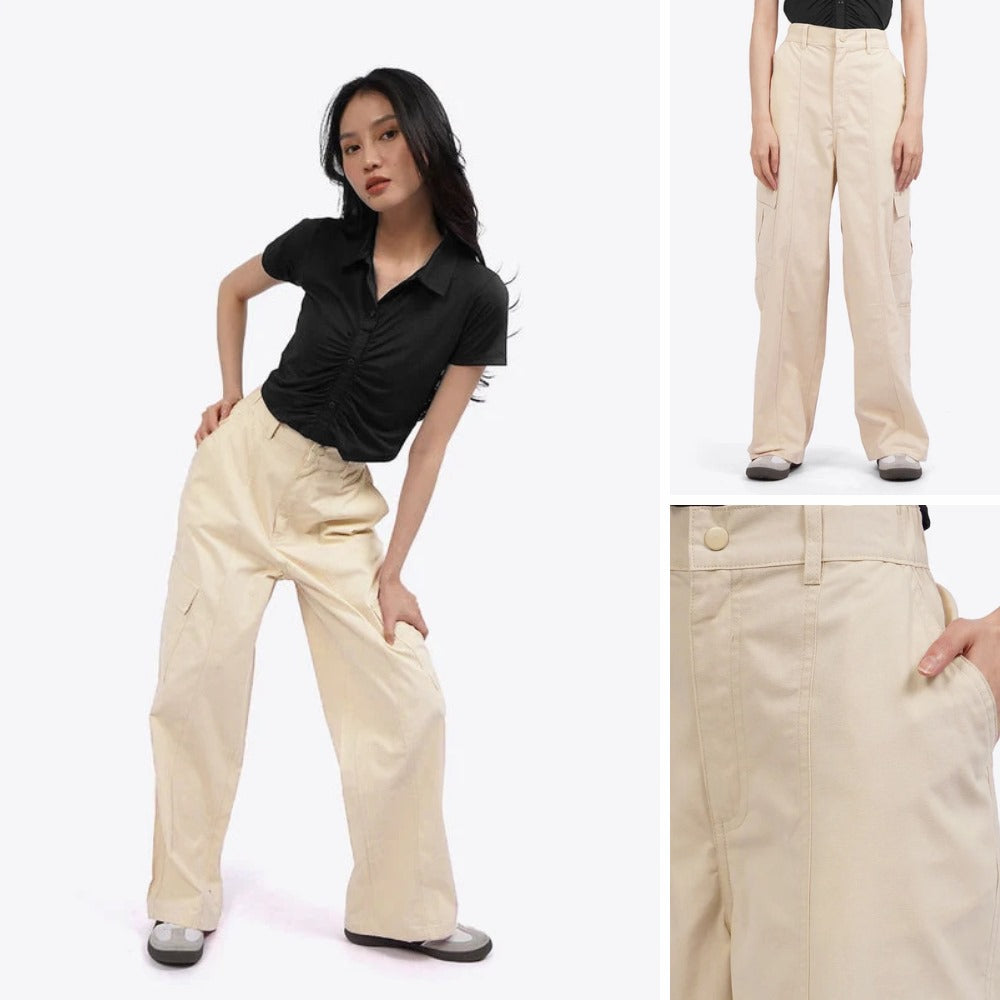 Celana Panjang Cargo Wanita Highrise (CLB07 LOOSE CARGO)