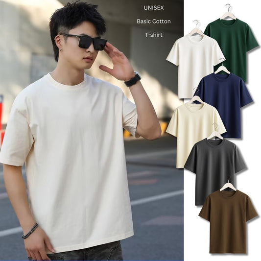 Atasan Kaos Pria/Unisex Lengan Pendek (IMP12 PLAIN BASIC TEE)