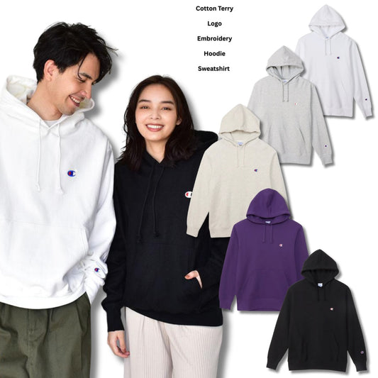 Sweater Hoodie Pria Wanita Terry (CHAMP105 TERRY EMBRO HOOD)