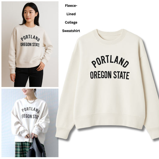 Sweatshirt Wanita Soft Linen (SCT01 FLEECE COLLEGE SWEAT)