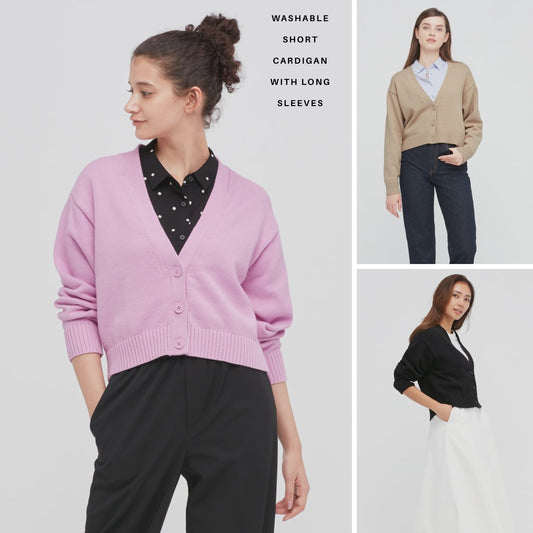 Cardigan Wanita Lengan Panjang (UNQ455 MIDGAUGE CARDI)