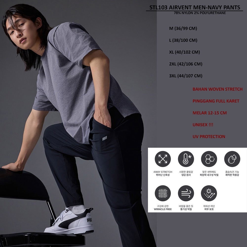 Celana Panjang Pria Woven Stretch (STL103 AIRVENT MEN PANTS)