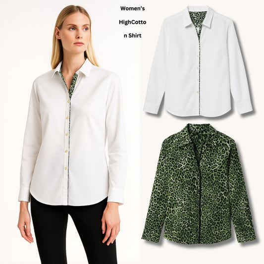 Kemeja Wanita Lengan Panjang Cotton (FOX03 MARLEE COMBI SHIRT)