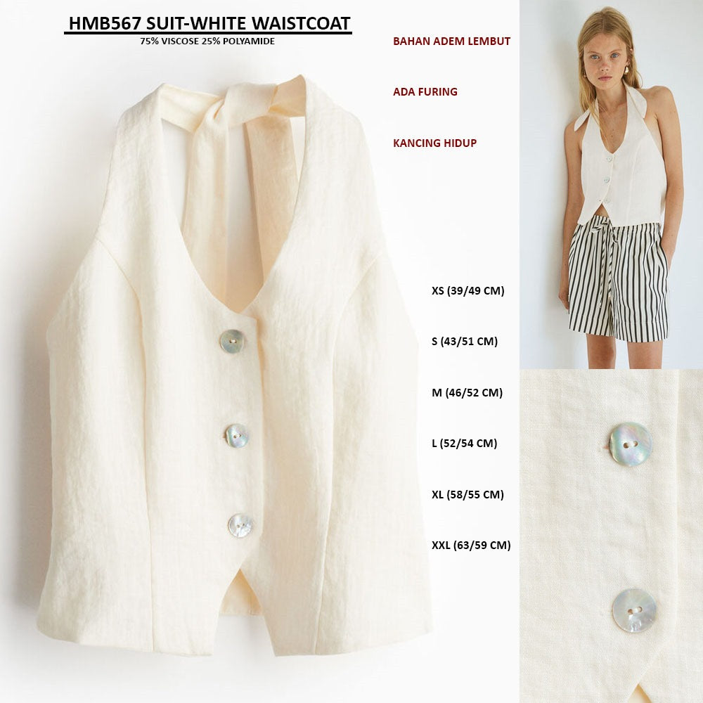 Atasan Wanita Tanpa Lengan (HMB567 SUIT WAISTCOAT)