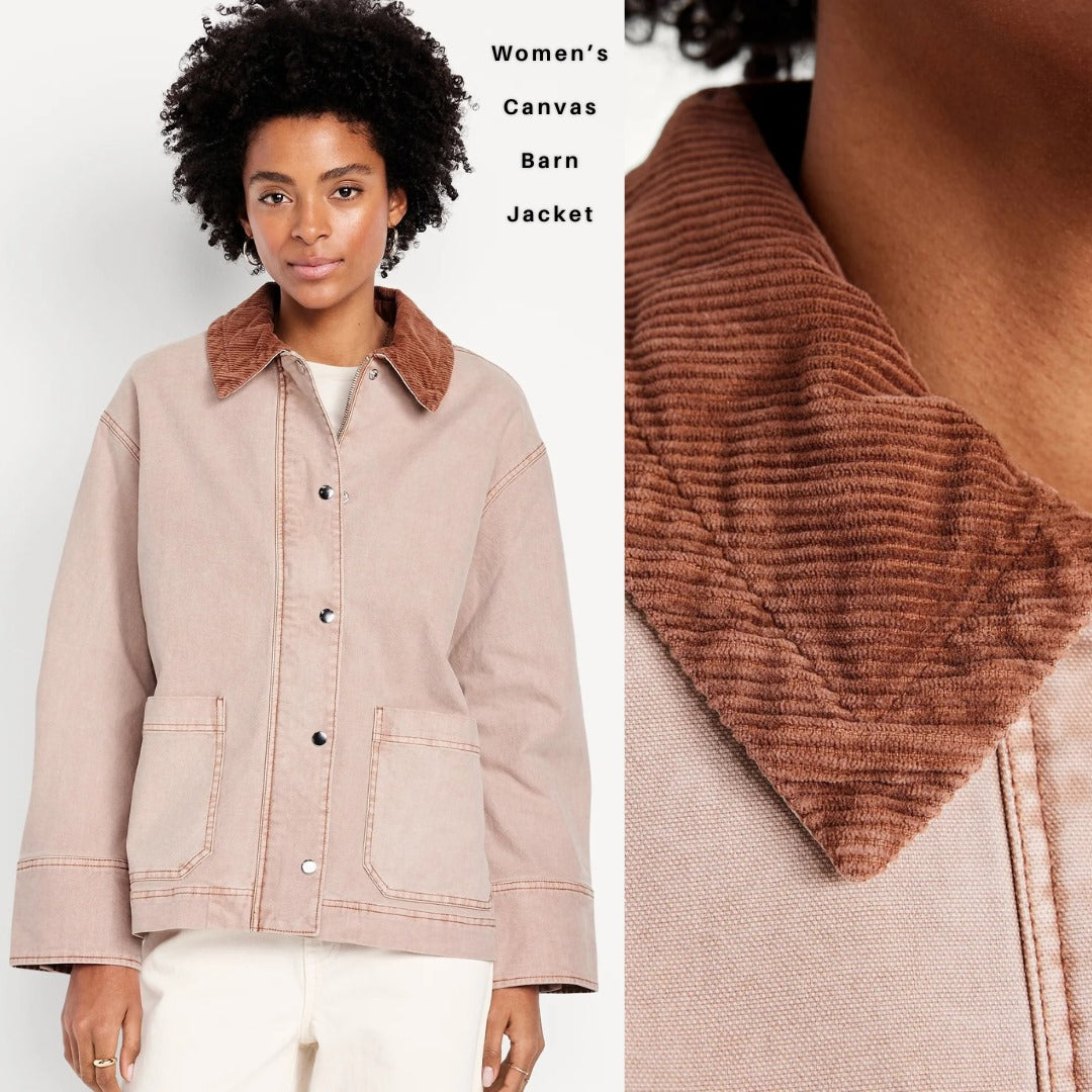 Jacket Wanita Lengan Panjang (ODN640 CANVAS ANTQROSE JACKET)