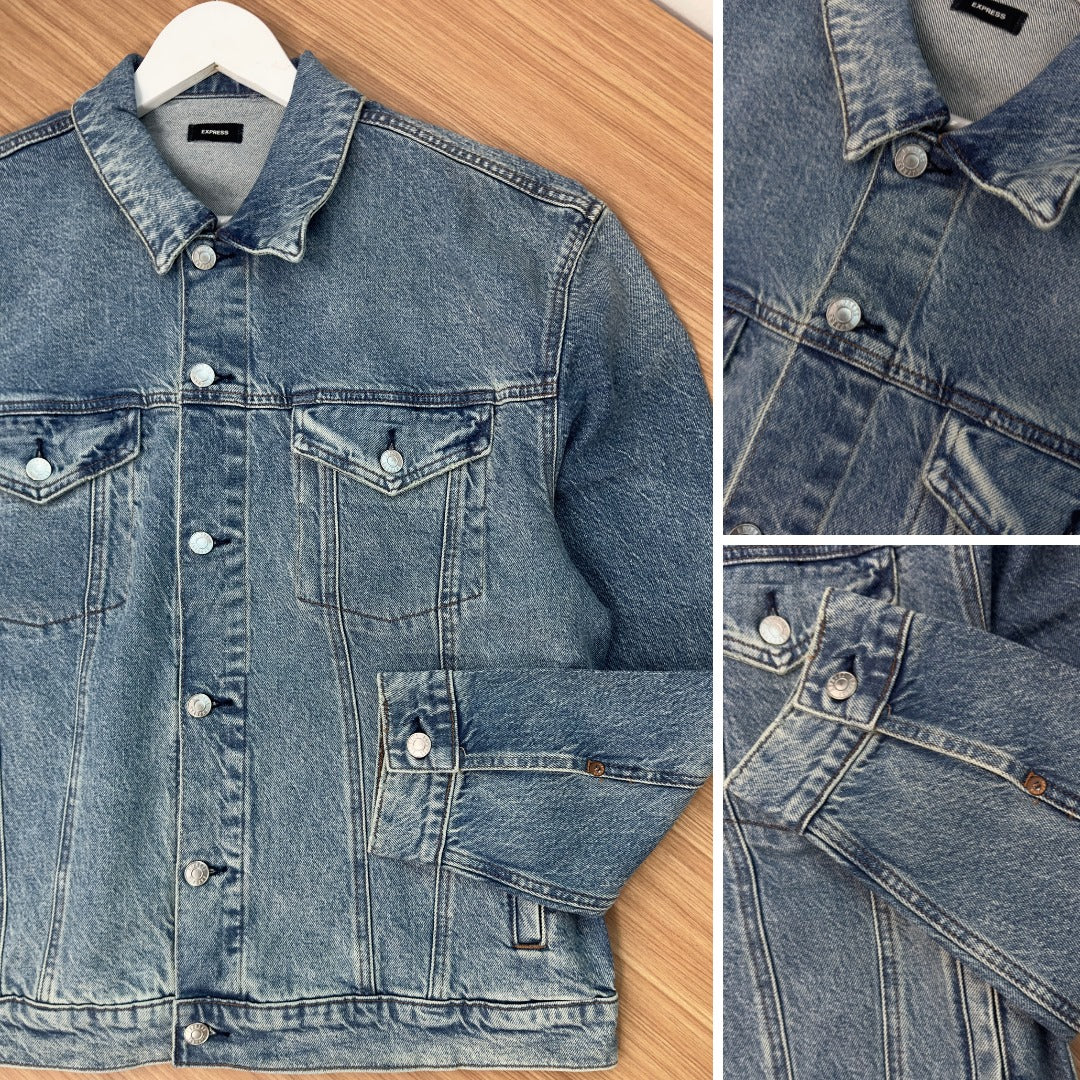 Jacket Denim Wanita Lengan Panjang (EXP78 WASHED DENIM JACKET)