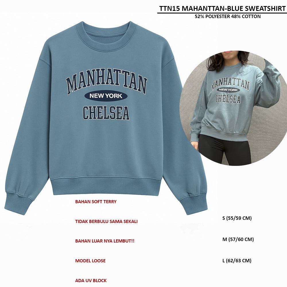 Sweater Wanita Lengan Panjang Soft Terry (TTN15 SWEATSHIRT)