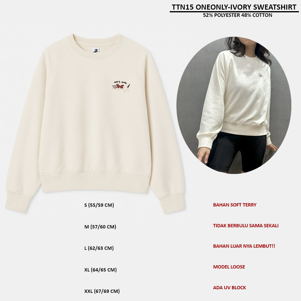 Sweater Wanita Lengan Panjang Soft Terry (TTN15 SWEATSHIRT)