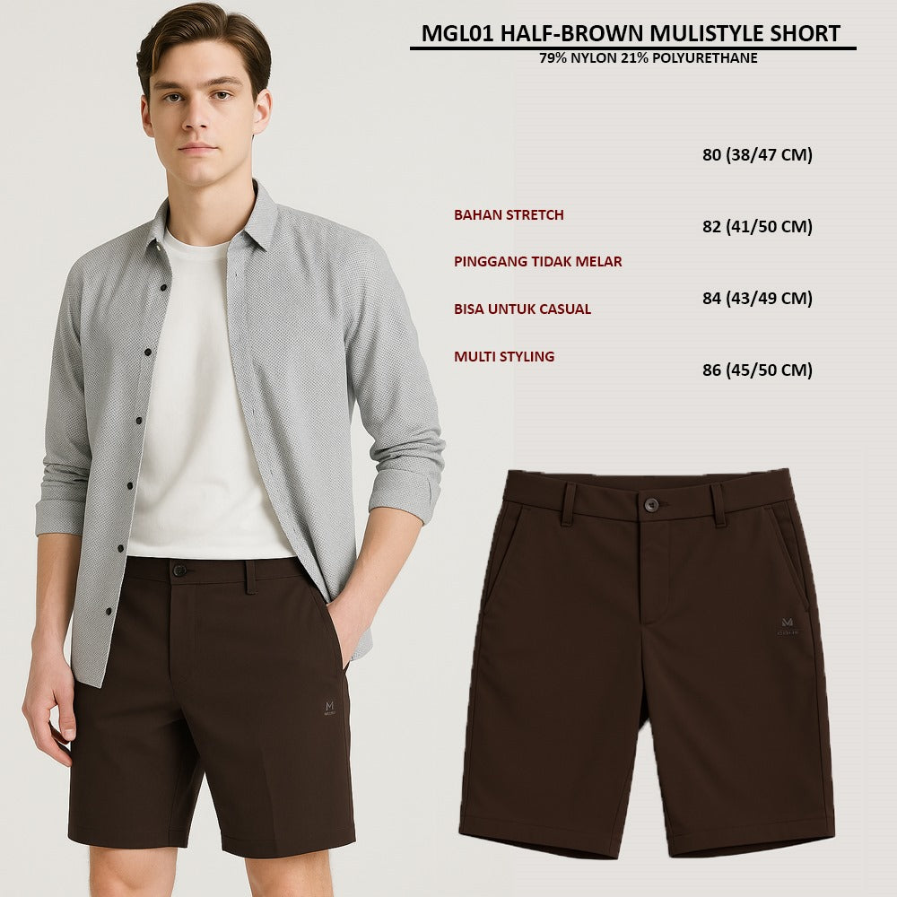 Celana Pendek Pria Stretch (MGL01 HALF MULISTYLE SHORT)