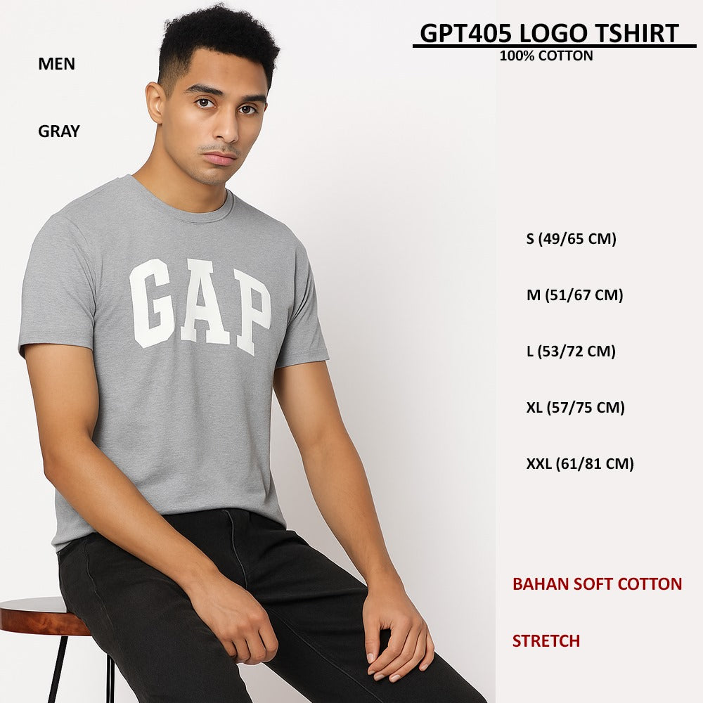 Kaos Pria Lengan Pendek Stretch Soft Cotton (GPT405 LOGO SHIRT)