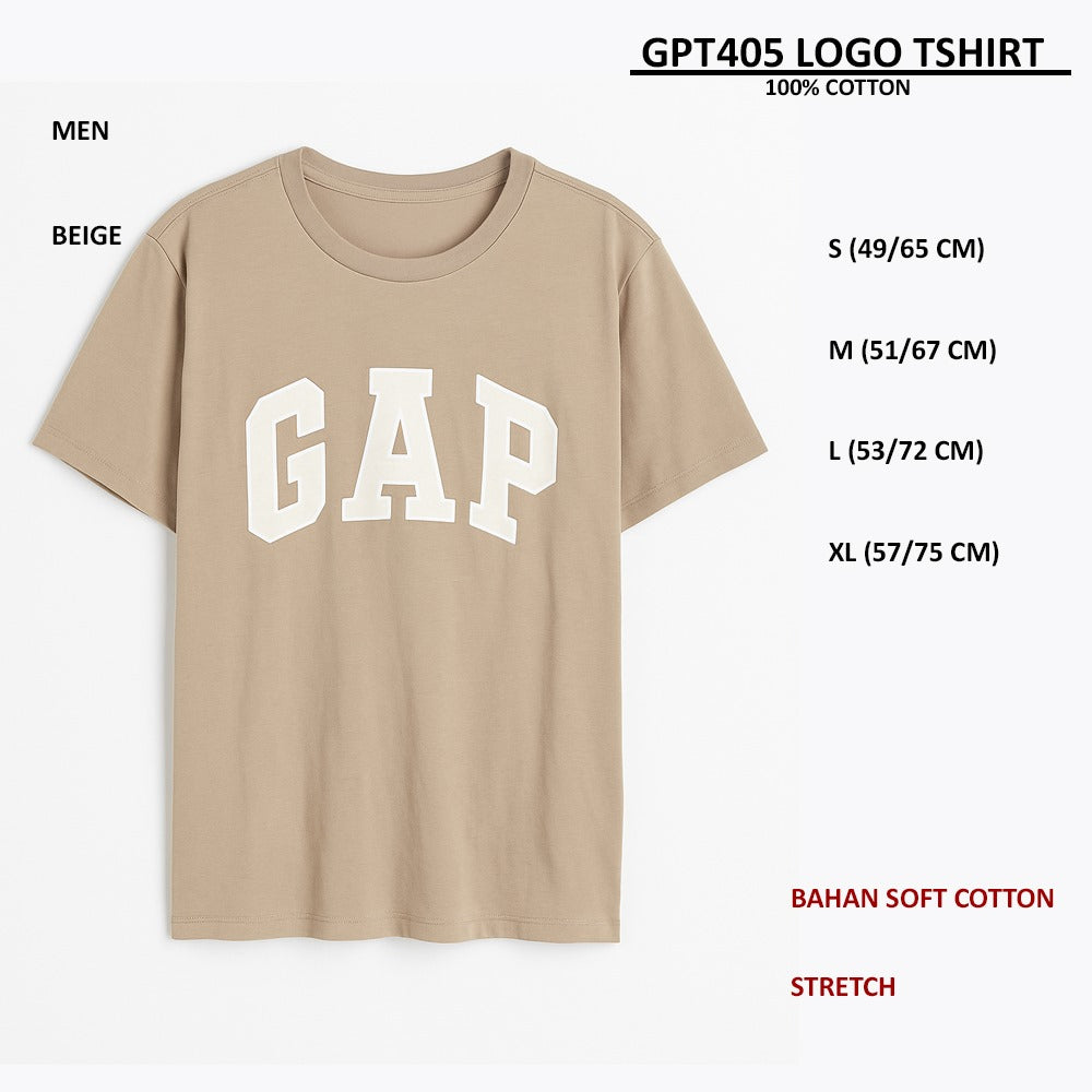 Kaos Pria Lengan Pendek Stretch Soft Cotton (GPT405 LOGO SHIRT)