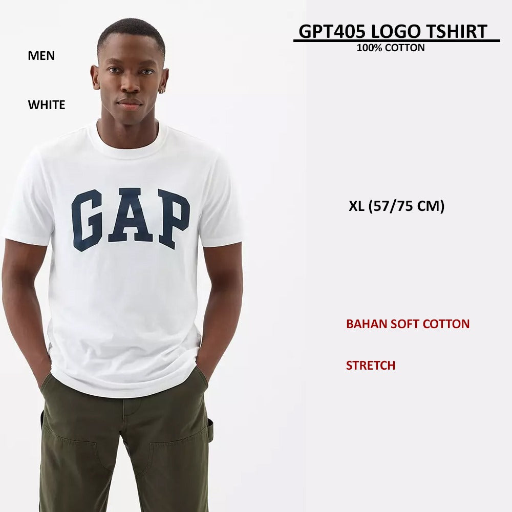 Kaos Pria Lengan Pendek Stretch Soft Cotton (GPT405 LOGO SHIRT)