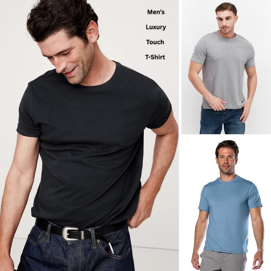 Atasan Kaos Pria Lengan Pendek Stretch (BREP95 LUXURY TOUCH TEE)