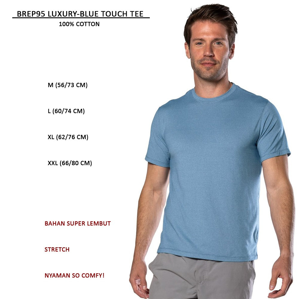 Atasan Kaos Pria Lengan Pendek Stretch (BREP95 LUXURY TOUCH TEE)