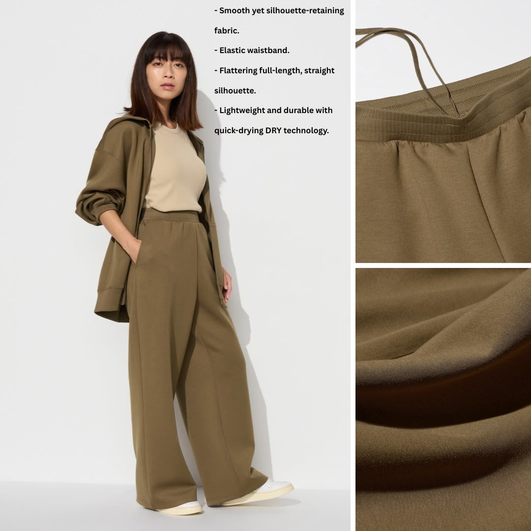 Celana Panjang Wanita Smooth Scuba (UNQ459 DRY WIDE PANTS)