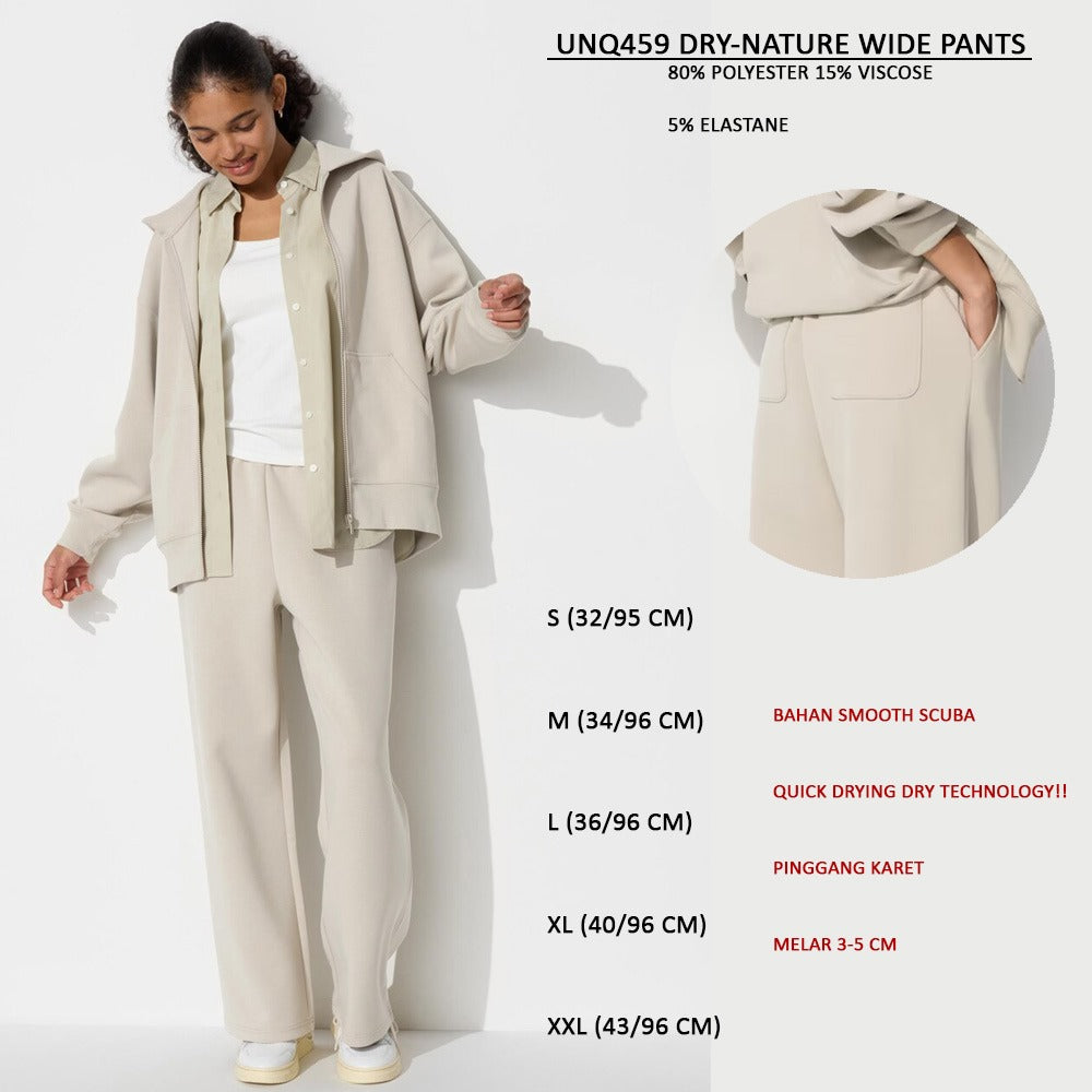 Celana Panjang Wanita Smooth Scuba (UNQ459 DRY WIDE PANTS)